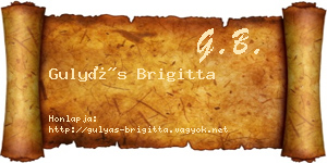 Gulyás Brigitta névjegykártya